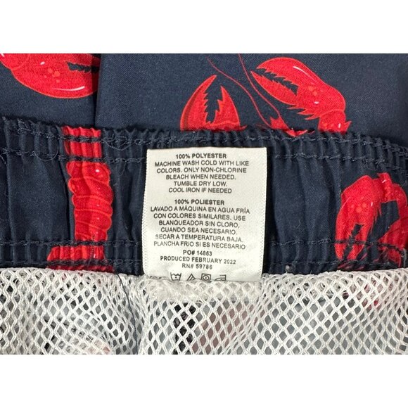 Beverly Hills Polo Club Mens Sz Large Lobster Print Swim Shorts With Mesh Lining - Picture 8 of 8